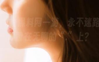 在黑料网一游，永不迷路，偶尔停留在无聊的“.”上？